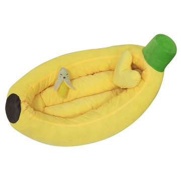 Forme de bateau banane lit élégant pour animaux de compagnie