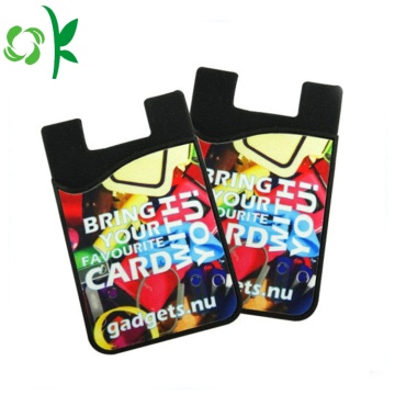 Portable 3M Sticker Silicone Smart-phone Wallet Card Holder