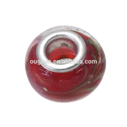 Fashiom style big hole beads murano glass lampwork handmade beads