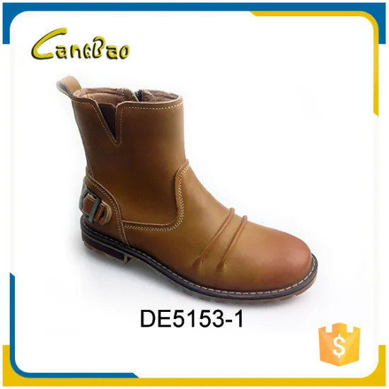 Custom slip on soft sole comfortable durable leather boots men