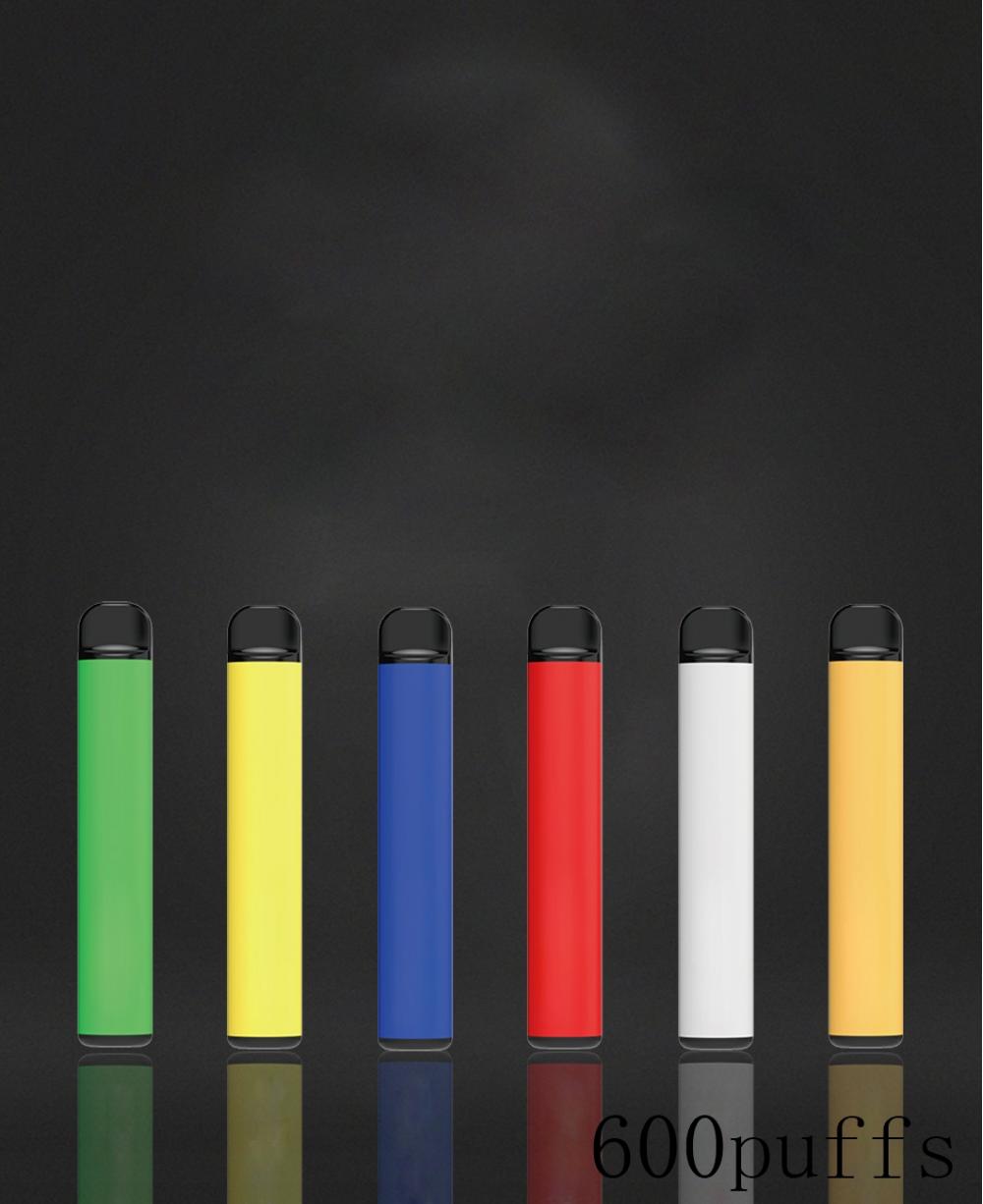 Dispositivos de vapeo desechables de forma imprescindible 600puffs