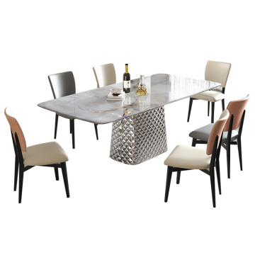 Foshan Modern Luxury Dining Tables - Marble Stone Eettafel Esstisch in 4 to 12 Seats