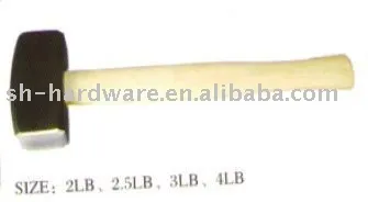 German-type safety stoning hammer with bleaching handle