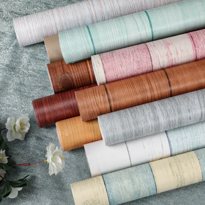 Wood Brown Look Cabinet Countertop Shelf Wall Decor Wallpaper