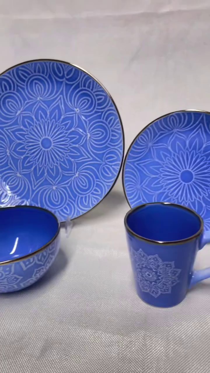 Orange Glaze Stoneware Dinner Set