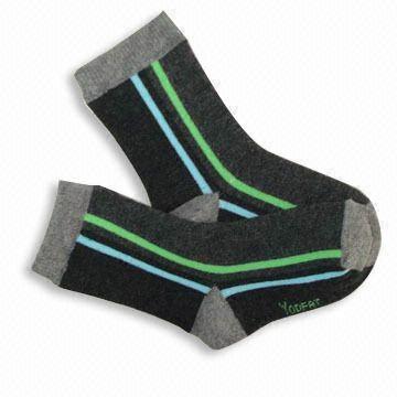 Children's Sports Socks in Stripe Design, Made of Cotton, Nylon or Spandex