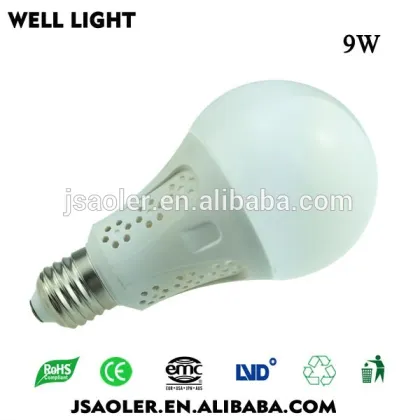 PC housing 1500MAH SMD5730 7w led emergency charging light rechargeable led lighting bulb