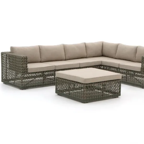 2022 Modern French Bistro Rattan Outdoor Seating Furniture Sofa Set