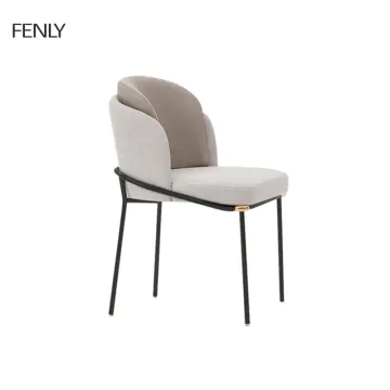 Nordic Leisure Backrest Chair Modern Velvet Fabric Dining Chair