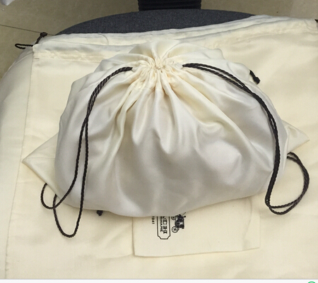 xianjian custom made logo satin silk dust bag ,storage packging bag, drawstring bag for handbag and shoe and belt