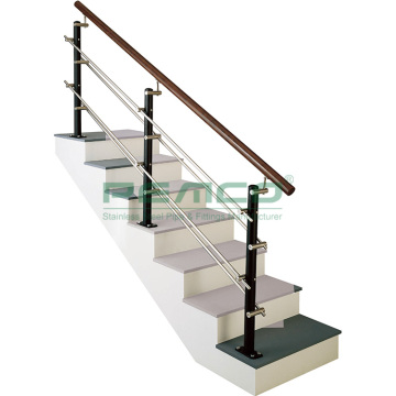 A124 INOX SS 304 316 Treppe Schwarzes Rohrbalustrade Edelstahl -Röhrchen Handlauf