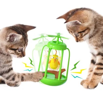 Tumbler Design Bird Cage Spin Cat Toys