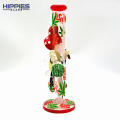 Glass Straight Bong with Mushroom man