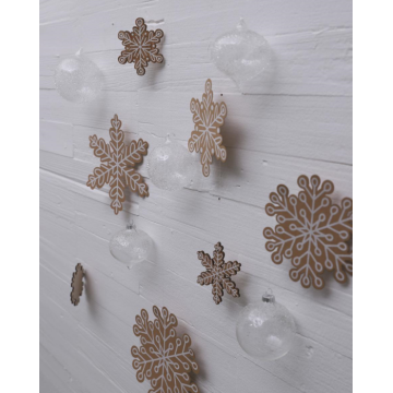 Christmas Decoration Christmas Wooden Slices Snowflakes Manufactory