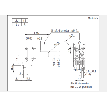 Rk09k series Rotary potentiometer