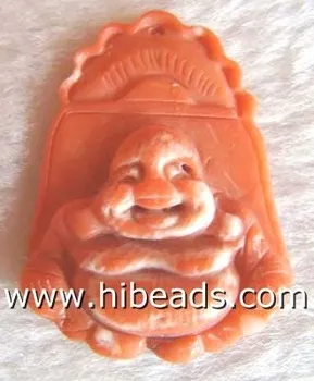 man-made coral buddha coral pendant CRP0040