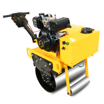 Hand push single drum vibratory road roller