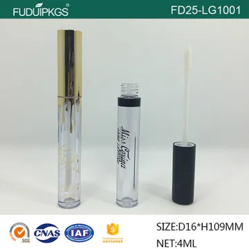 Plastic screen printing transparent lip gloss tube