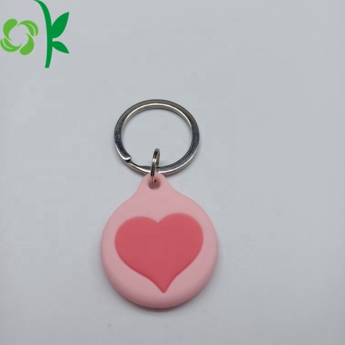 Προσαρμοσμένη σχεδίαση Air Tag Silicone Protective Cover Keychain