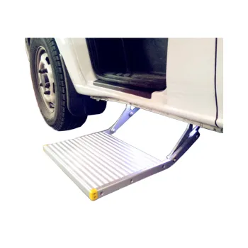 Aluminum Alloy RV Side Step with LED Lights - 200kg Load Capacity