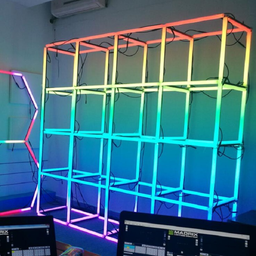 Rangi ya dijiti DMX512 RGB LED Video Bar Mwanga