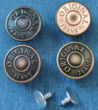 Custom Embossed Logo 17mm Jeans Button Search