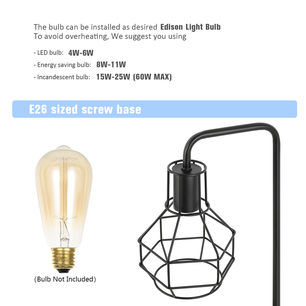 Cage Lampshade Reading Lamp