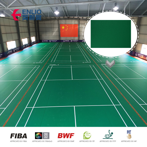 2021 ENLIO BWF pvc 7.0 mm Pisos deportivos para cancha de bádminton