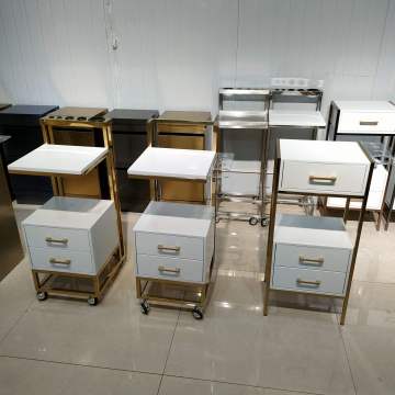 Stainless Steel Barber Trolley with Wheels
