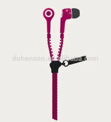 Zipper Earphone / in-ear Earphone / Cheap Earphone with Factory Price