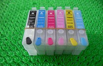 Black Plotter T080 T0801 T0802 Refillable Printer Ink Cartr