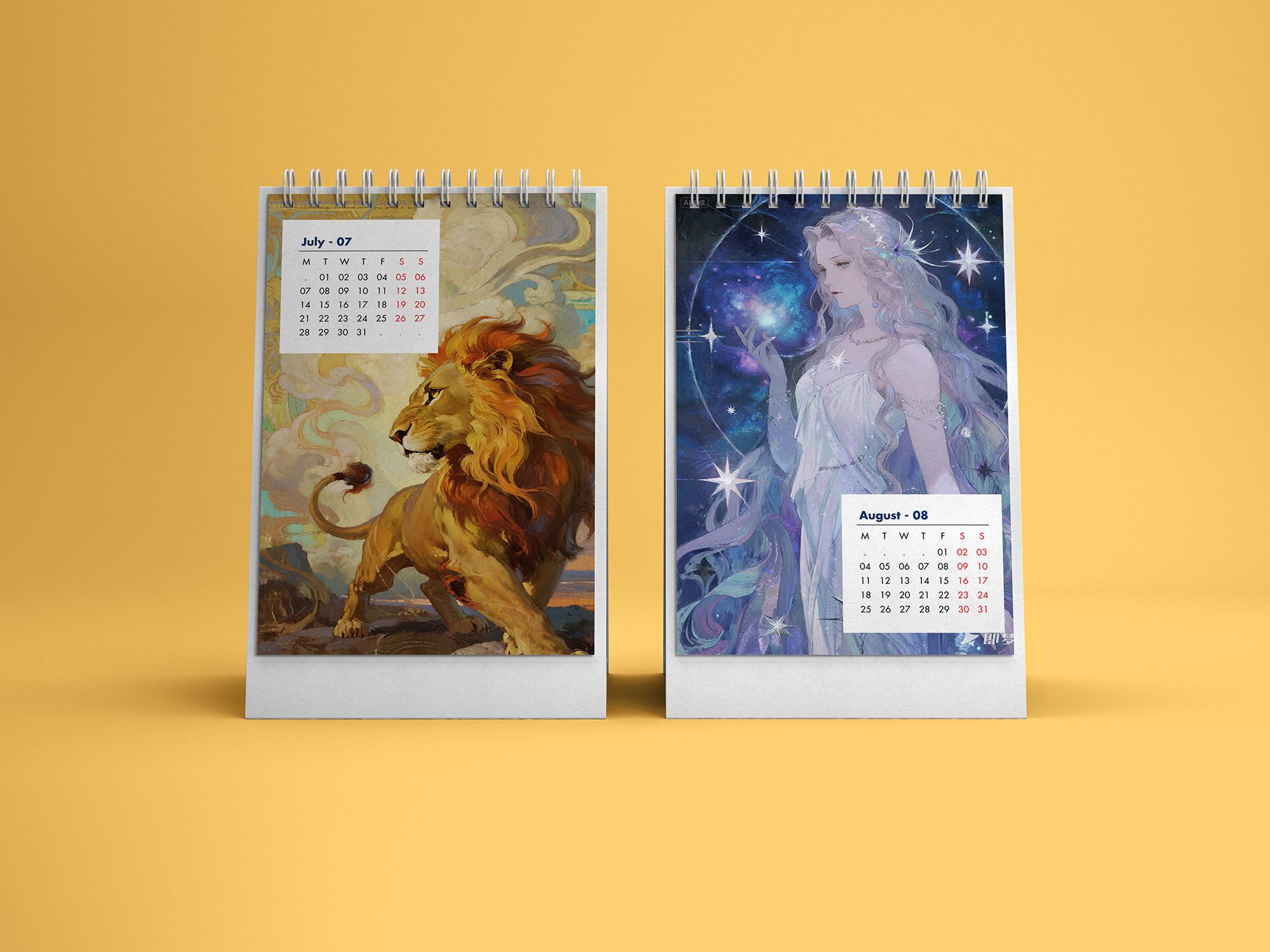 Customized Color Stereoscopic Triangle Calendar