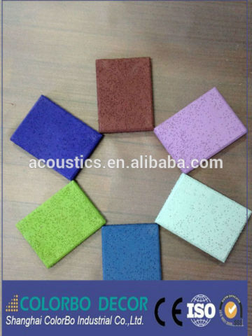 Fireproof colored interior wood panel wood wool acoustic panel acoustic ceiling panels