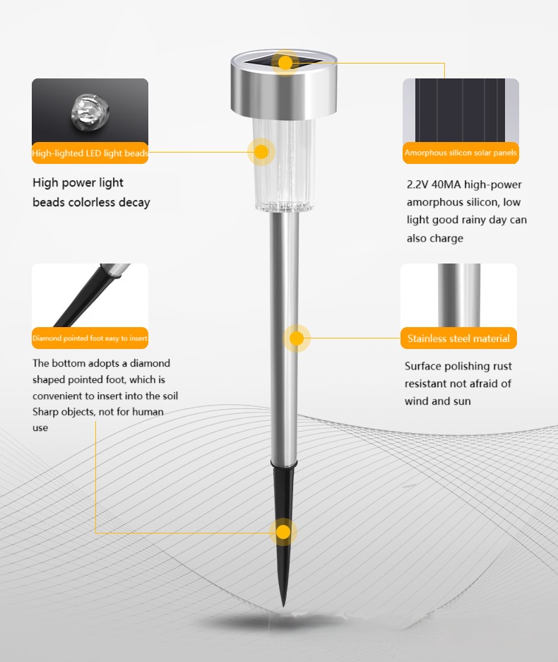 ABS Solar Garden Light