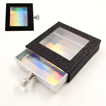 Luxury Mink Eyelash Packaging Box - Private Logo 25mm Square Drawer Type