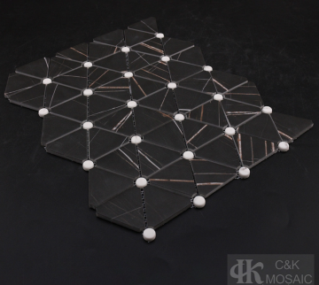 Weak absorbent marble mosaic printing