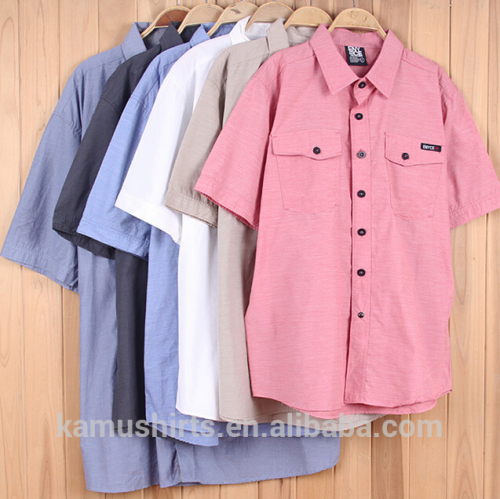 Man short sleeve shirts two pockets work shirts uniforms