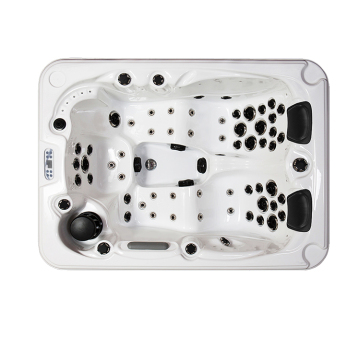 High Quality 3 Adult Outdoor Acrylic Bathtub with Massage Features, LED Function, and Overflow for Backyard Spa Hot Tub