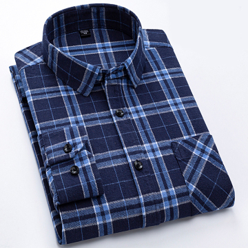 Fashion 100% cotton flannel long sleeve shirt