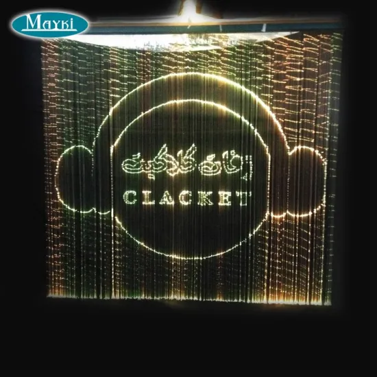 Multicolor Fiber Optic LED Waterfall Cascade Curtain Light with Sparkle Flash