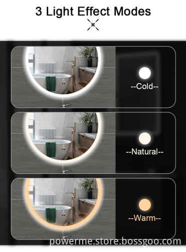 Modern Shine LED Lighted Mirror round