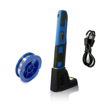 4V Cordless Soldering Iron Kit: Complete Welding Set Including 2000mAh Battery, LED Spotlight, and Rechargeable System