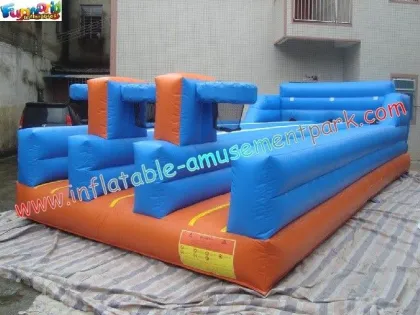 Pvc Inflatable Bungee Run Triple Lane,three Laneinflatable Sports Games Bungee