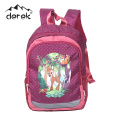 Purple cartoon deer pattern children's large capacity lightweight comfortable backpack