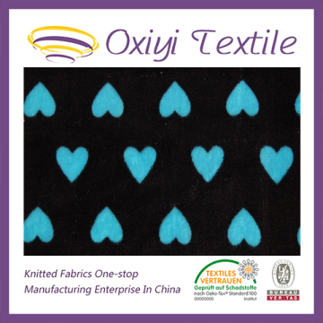 100% polyester soft fiannel printed knitted fabric