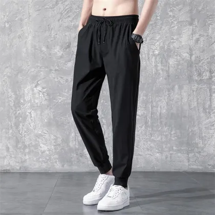 2024 Autumn Fashion: Loose Ankle Pants in Thin Ice Silk
