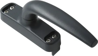 Modern grey casement window handle for system windows
