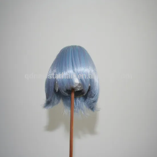 Cute Fashion Blue Color Synthetic Hair Doll Wigs