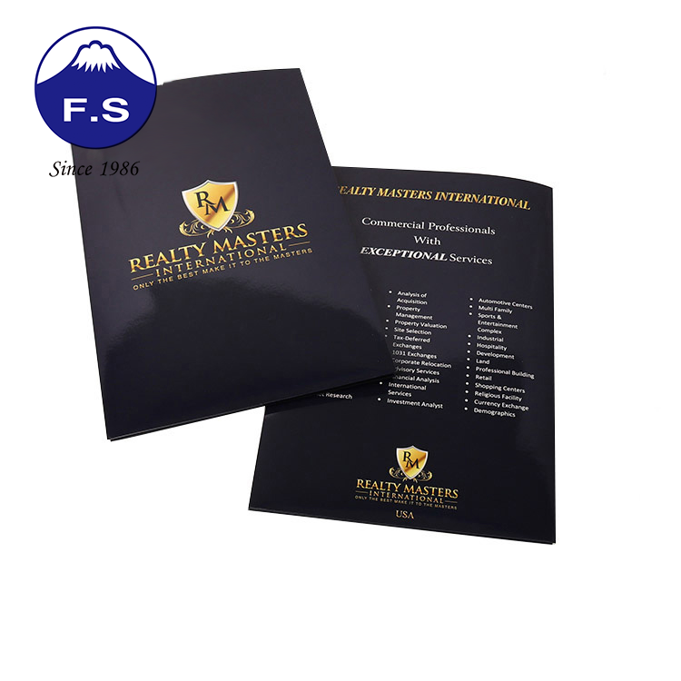 Customized Logo Commercial Leaflet Presentation Folder