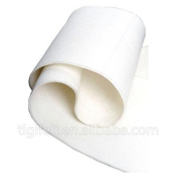 Custom white polyester needle felt